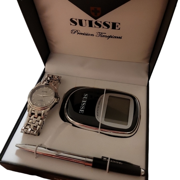 Suisse Other - Suisse watch, pen, calendar/ calculator box set